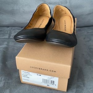 Lucky brand leather ballet flats